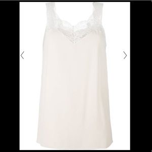 NWT Chloé Vanilla Lace Trim Cami - 100% Silk